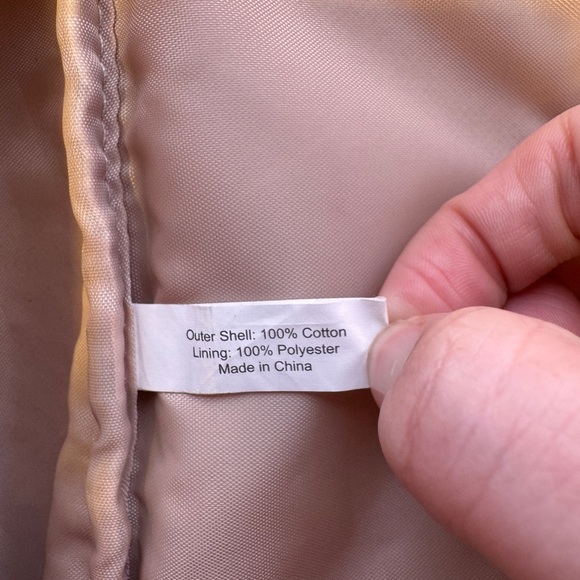 BEIS Cream Canvas Backpack with Blush Tan Trim - Picture 2 of 14